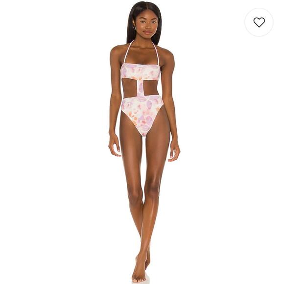 Sofia Richie x House of Harlow 1960 Kodi One Piece 70s Watercolor Medium - Picture 3 of 7